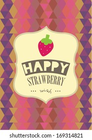 Strawberry poster template vector/illustration / background/ greeting card