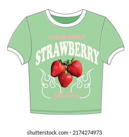 strawberry print summer for t-shirt
