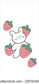 Patrones de fresa, fondo rosado de fresa roja.