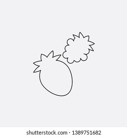 strawberry raspberry icon sign signifier vector
