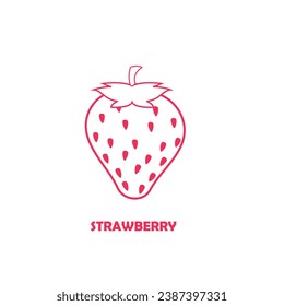 Strawberry. Strawberry red icon isolated on white background Vector illustration