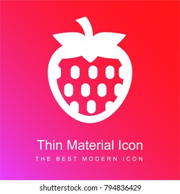 Strawberry red and pink gradient material white icon minimal design