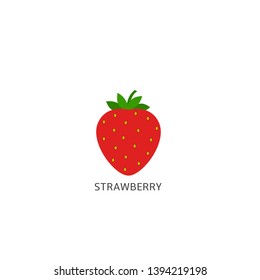 Strawberry. Red ripe Strawberry icon Vector illustration