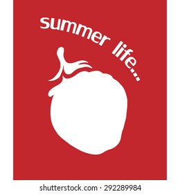 Strawberry red stylized art frame
