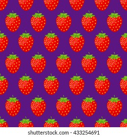 Strawberry repeatable seamless pattern