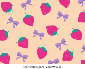 Es un fondo de diseño de fresa y cinta.