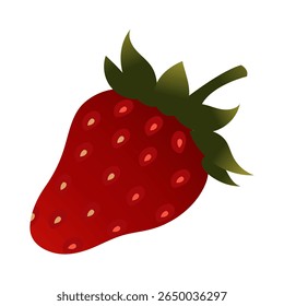 Strawberry. Ripe red berry close-up. 