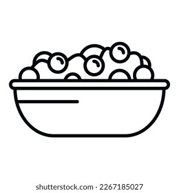 Strawberry salad mix icon outline vector. Fresh fruit. Healthy food