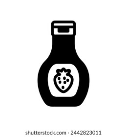 Strawberry Sauce icon in vector. Logotype
