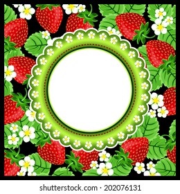 Strawberry Scrapbook Photo Frame