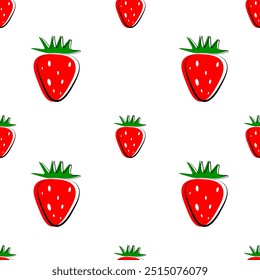 Strawberry Seamless abstract background art vector 