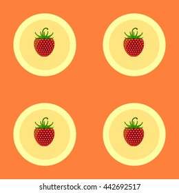 Strawberry seamless. Fruit pattern