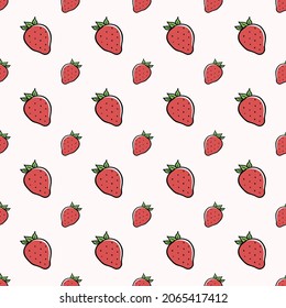 strawberry seamless pattern background vector