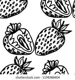 Strawberry seamless pattern berry