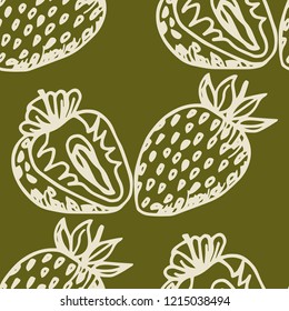 Strawberry seamless pattern berry