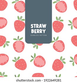 strawberry seamless pattern. fruits pattern. fruits background. spring, summer