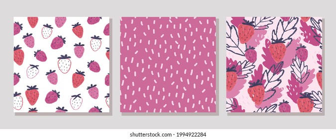 Strawberry seamless pattern illustration design