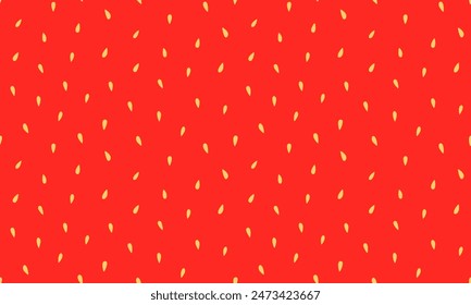 Strawberry seamless pattern with seeds. Fruit strawberry jam background. Flat Vector illustration  