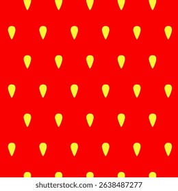 Strawberry seamless pattern with seeds. Fruit strawberry jam background. Flat Vector illustration  