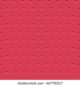 Strawberry seamless pattern, seeds on red background 