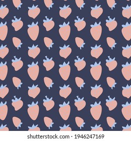 Strawberry seamless pattern. Vector background. Perfect for printing on the fabric, design package and cover