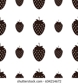 Strawberry seamless pattern. Vector eps 10