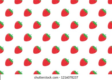Strawberry Seamless Pattern. Vector illustration