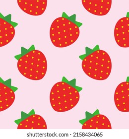 strawberry seamless pattern vector illustration