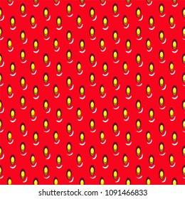 STRAWBERRY SEASON FRUIT TEXTURE. ABSTRACT SEAMLESS VECTOR PATTERN. 