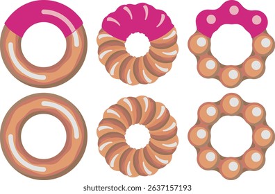 Strawberry shadow on a doughnut with a hole
