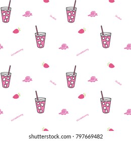 strawberry shake print
