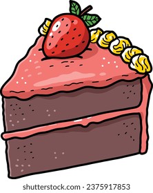 Strawberry Short Cake Vector Design