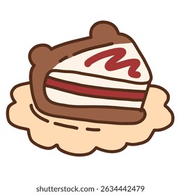 Strawberry Shortcake Cute Hand Drawn Illustration
