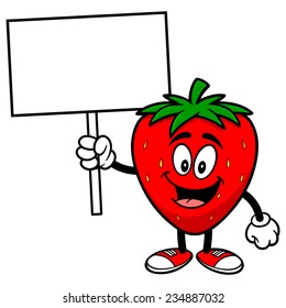 Strawberry with Sign
