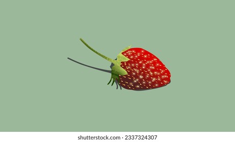 silueta de fresa, vector de alta calidad