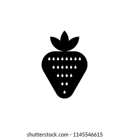 Strawberry silhouette icon. 