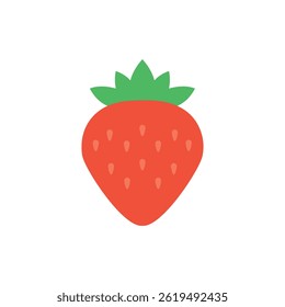 Strawberry Silhouette – Vector Fruit Icon for Design