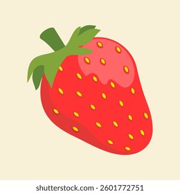 Strawberry. Simple flat design. Eps10 vector illustration.
