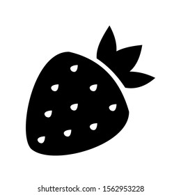 strawberry simple flat design icon