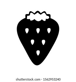 strawberry simple flat design icon