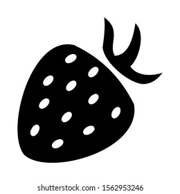 strawberry simple flat design icon