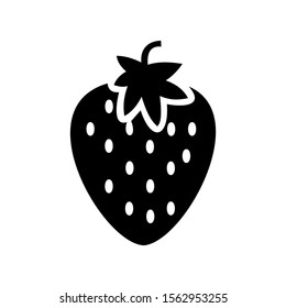 strawberry simple flat design icon