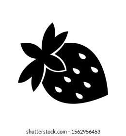 strawberry simple flat design icon