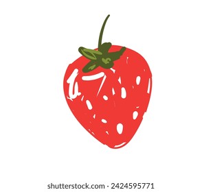 Strawberry sketch vector seamless illustration 