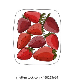 Strawberry, sketch for your design