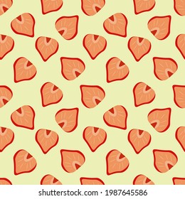 rebanadas de fresa Barras de fresa ilustración vectorial sin fisuras. Plantillas vectoriales para tarjetas, afiches, volantes, banners y otros usos.Papel envuelto, textiles, tela.