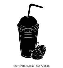 strawberry smoothie icon