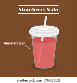 strawberry soda in cup