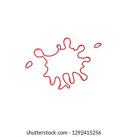 strawberry splash icon. Element of splash for mobile concept and web apps icon. Thin line icon for website design and development, app development