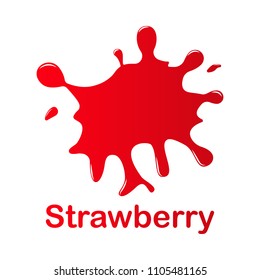 strawberry splash illustration. Element of colored splash for mobile concept and web apps. Detailed strawberry illustration can be used for web and mobile. Premium icon on white background